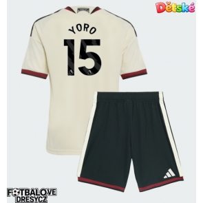 Manchester United Leny Yoro #15 Dětské Alternativní dres komplet 2026-27 Krátký Rukáv (+ trenýrky)